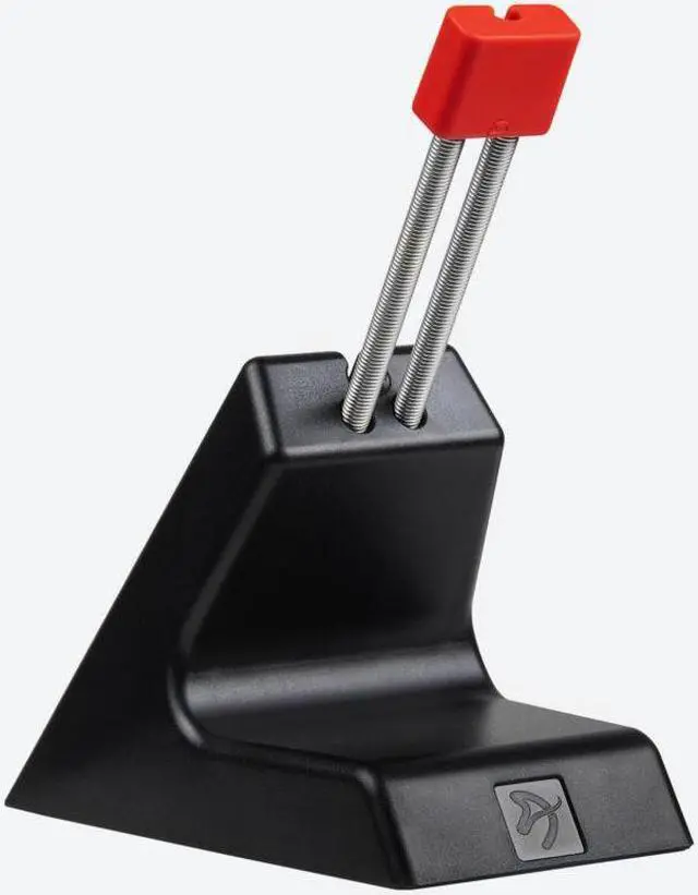 Alt view image 4 of 5 - Arozzi - Ancora Mouse Bungee with Snug Cord Holder, Rubber Feet, Extendable Spring, and Weighted for Stability - Black with Red Accents