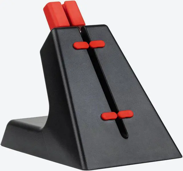 Alt view image 3 of 5 - Arozzi - Ancora Mouse Bungee with Snug Cord Holder, Rubber Feet, Extendable Spring, and Weighted for Stability - Black with Red Accents