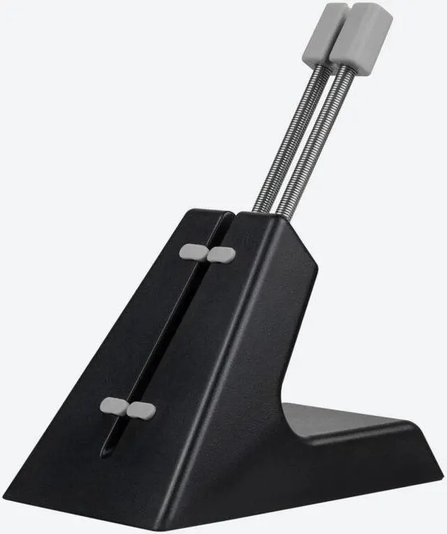 Main image of Arozzi - Ancora Mouse Bungee with Snug Cord Holder, Rubber Feet, Extendable Spring, and Weighted for Stability - Black with Grey Accents