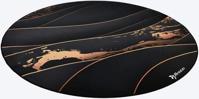 Main image of Arozzi Zona Microfiber Noise Dampening and Scratch Protection Anti-Slip Chair Mat - Black Gold