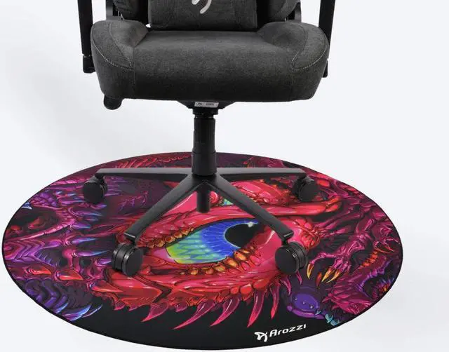 Alt view image 3 of 4 - Arozzi Zona Microfiber Noise Dampening and Scratch Protection Anti-Slip Chair Mat - Crawling Chaos