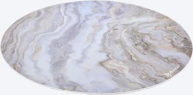 Main image of Arozzi Zona Microfiber Noise Dampening and Scratch Protection Anti-Slip Chair Mat - White Marble