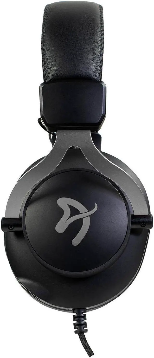 Alt view image 5 of 7 - Arozzi Aria Gaming Headset with Detachable Microphone 50mm Drivers Microphone Mute Button Volume Control Aluminum Frame and 7.25 ft Braided Cable - Black