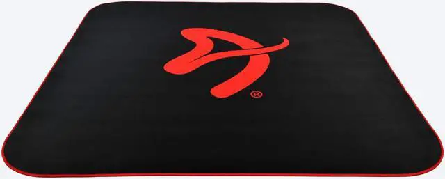 Main image of Arozzi Zona Quattro Microfiber Noise Dampening and Scratch Protection Anti-Slip Chair Mat - Black - Red