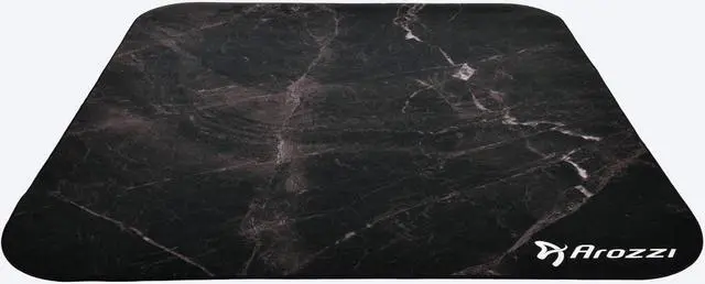 Main image of Arozzi Zona Quattro Microfiber Noise Dampening and Scratch Protection Anti-Slip Chair Mat - Black Marble
