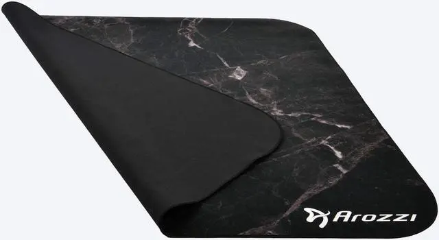 Alt view image 2 of 4 - Arozzi Zona Quattro Microfiber Noise Dampening and Scratch Protection Anti-Slip Chair Mat - Black Marble