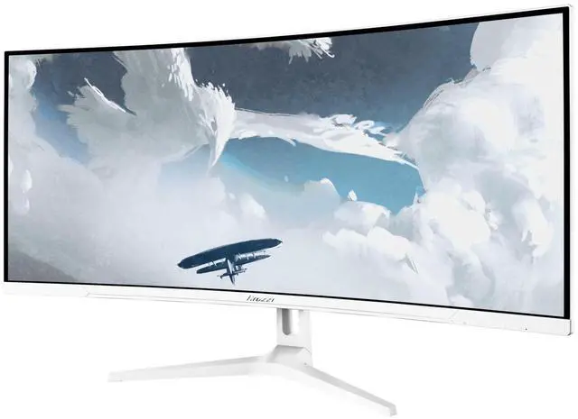 Alt view image 2 of 7 - Arozzi Nova 34" Curved VA 165Hz Ultrawide Gaming Monitor - White