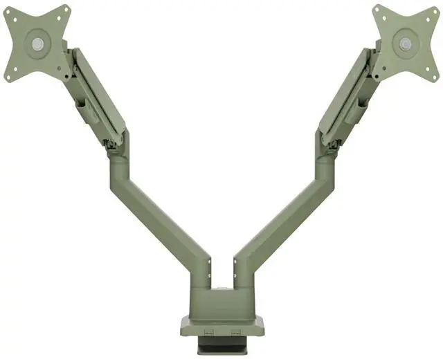 Alt view image 2 of 7 - Arozzi Alzare Neo Duo - Gas Spring Monitor Arm - Forest Green