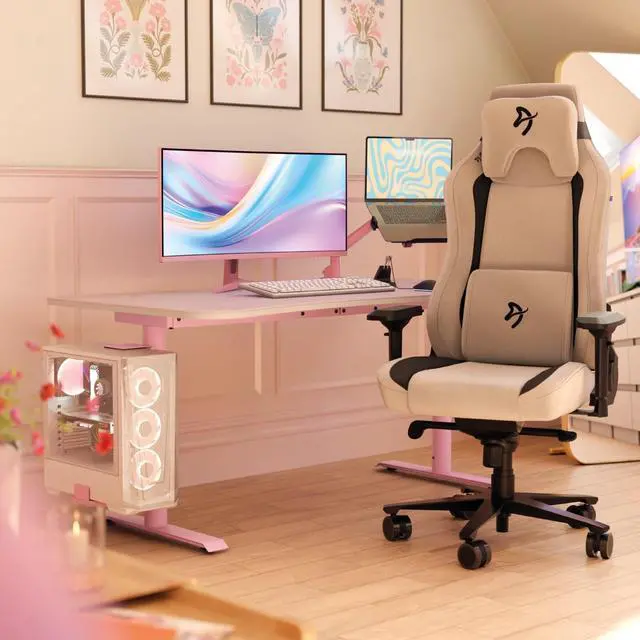 Alt view image 4 of 7 - Arozzi Nova 34" Curved VA 165Hz Ultrawide Gaming Monitor - Pink