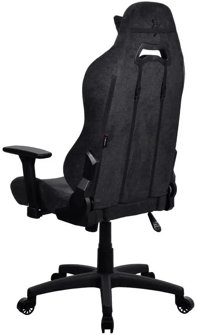 Alt view image 4 of 7 - Arozzi Torretta Soft Fabric Gaming Chair, Breathable Fluid-Repellent Ergonomic Office Chair with Adjustable Height, 3D Armrest & 2 Supportive Pillows (Pure Black)