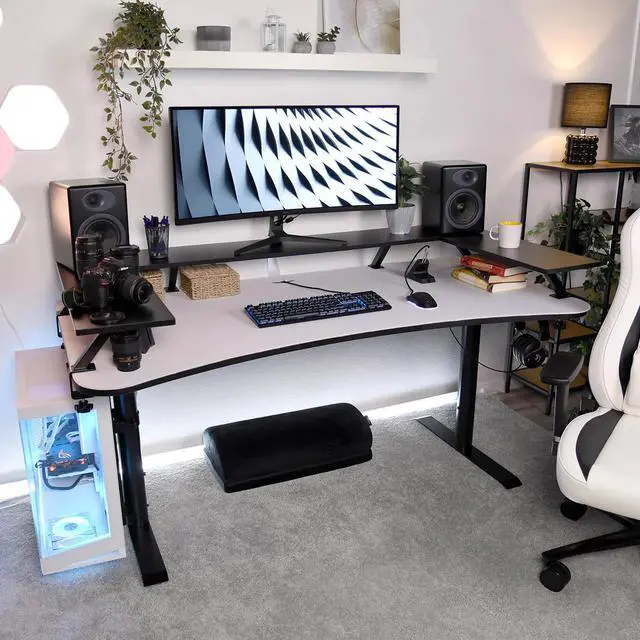 Alt view image 4 of 7 - Arozzi Desk Riser, Large - Black