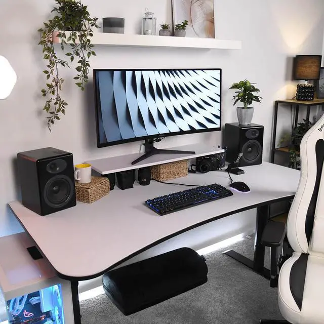 Alt view image 2 of 7 - Arozzi Desk Riser, Small - White