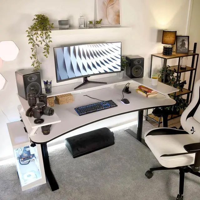 Alt view image 4 of 7 - Arozzi Desk Riser, Small - White