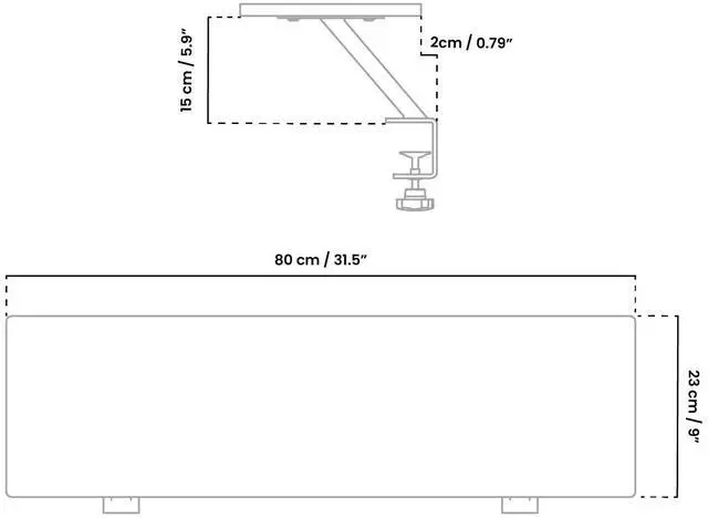 Alt view image 6 of 7 - Arozzi Desk Riser, Small - White