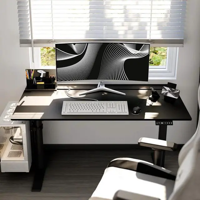 Alt view image 2 of 7 - Arozzi Arena Nordico Electric Standing Desk - Black