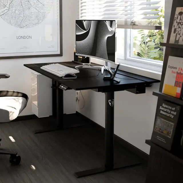 Alt view image 7 of 7 - Arozzi Arena Nordico Electric Standing Desk - Black