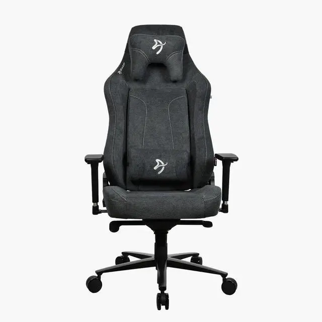 Alt view image 2 of 6 - Arozzi Vernazza XL Soft Fabric Leather Ergonomic Office and Gaming Chair with High Backrest Recliner Swivel Tilt Rocker Adjustable Height and Adjustable Lumbar and Neck Support - Dark Grey