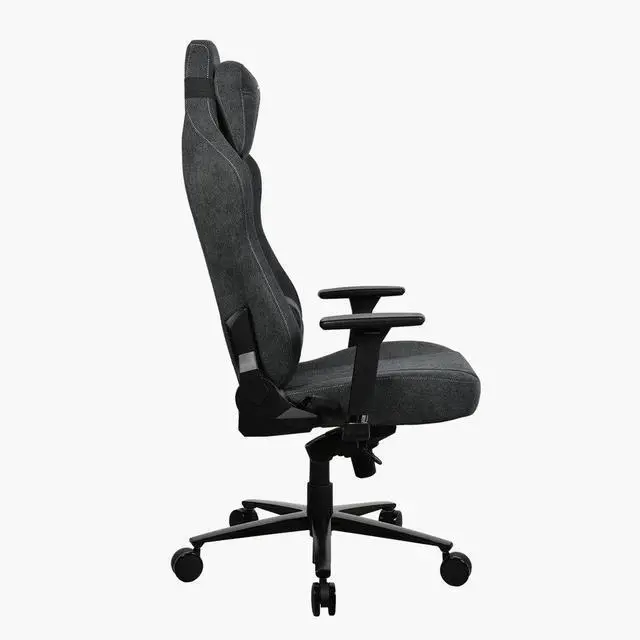 Alt view image 3 of 6 - Arozzi Vernazza XL Soft Fabric Leather Ergonomic Office and Gaming Chair with High Backrest Recliner Swivel Tilt Rocker Adjustable Height and Adjustable Lumbar and Neck Support - Dark Grey