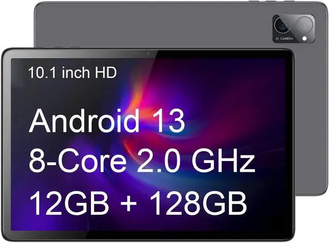 Main image of N-one Android 13 Tablet, 10 Inch HD 12GB(6+6) 128GB 8-Core & 1TB Expand Computer Tablets, Dual Camera WiFi GPS Bluetooth 13MP Camera Google GMS Certified for Work