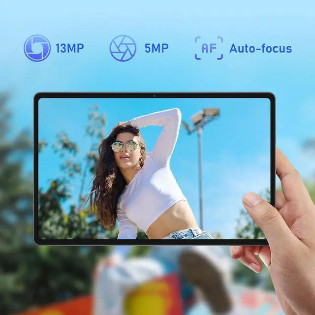 Alt view image 6 of 7 - N-one NPad Plus Tablet with Case and Tempered Glass, 10.4 Inch 2K Incell Screen MTK8183 Octa Core 2.0Ghz 8GB+8GB ExpansionRAM 128GB ROM Camera 5MP+13MP, 7500mAh Battery, Android 13 Tablet