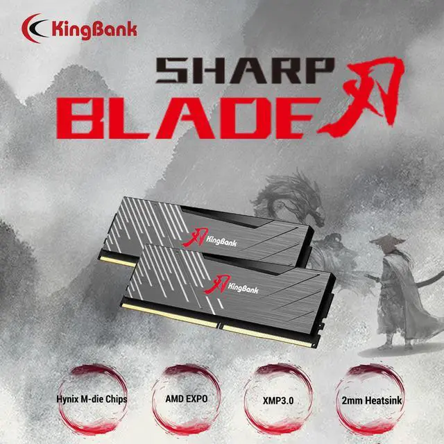 Alt view image 3 of 7 - KingBank Computer Desktop Memory Ram Hynix M-die  DDR5 32GB(2x16GB)  6400MHz CL32 1.4V with Heatsink for Desktop Computer High Performance Gaming