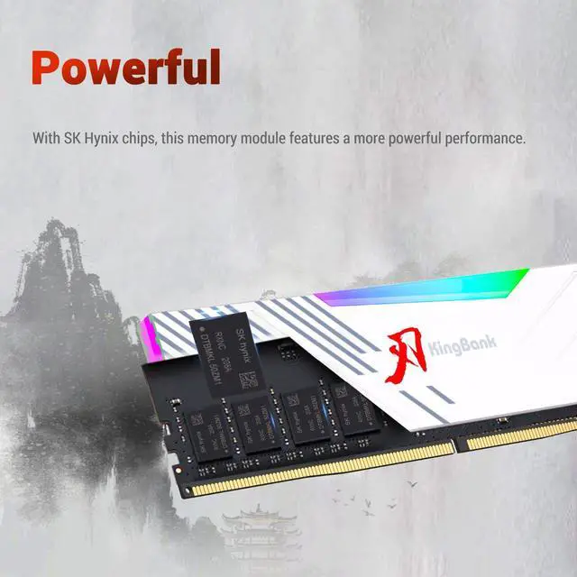 Alt view image 5 of 7 - KingBank RGB Desktop Computer Memory Ram CXMT/Hynix DDR4 16GB(2x8GB) 3600MHz 1.35V CL18 for Desktop Computer Game Office