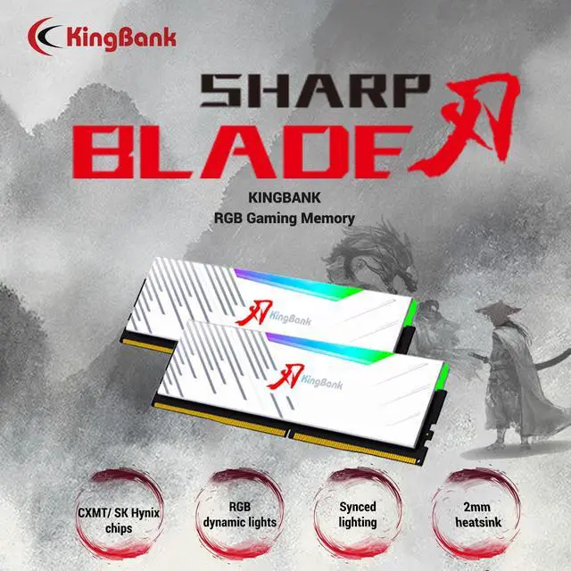 Alt view image 3 of 7 - KingBank RGB Desktop Computer Memory Ram CXMT/Hynix DDR4 16GB(2x8GB) 3600MHz 1.35V CL18 for Desktop Computer Game Office
