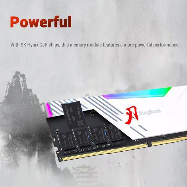 Alt view image 5 of 7 - KingBank RGB Desktop Computer Memory Ram Hynix DDR4 32GB (2 x 16GB)  4000MHz 1.35V CL19 for Desktop Computer Game Office