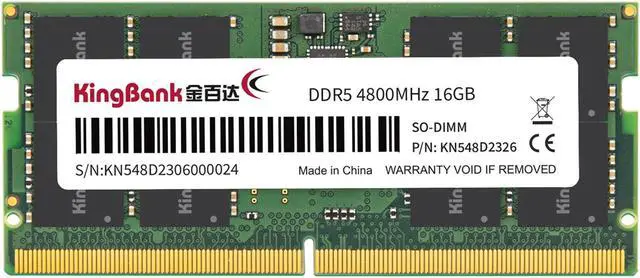 KingBank Computer Memory Ram DDR5 16GB 4800MHz CL40 1.1V for