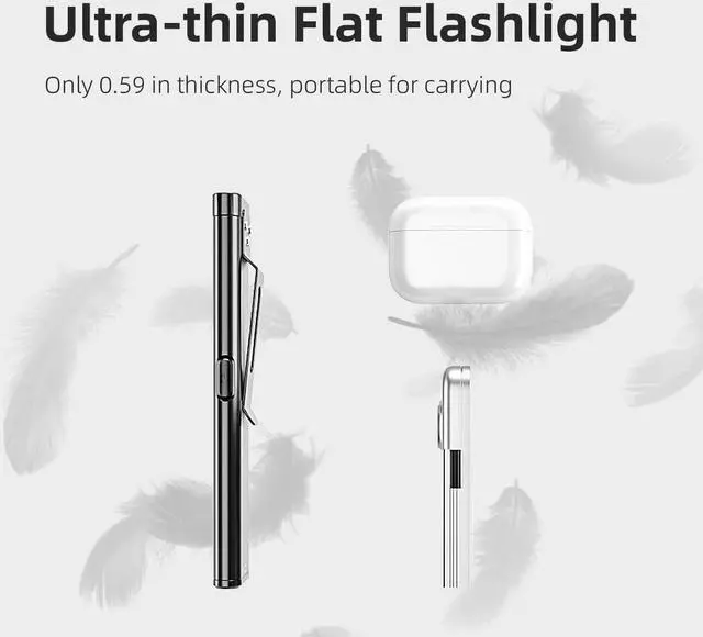 Alt view image 2 of 7 - WARSUN Compact Multi-Mode Pocket LED Flashlight - 675LM, USB-C Rechargeable, IPX4, Dual Material, Red/Blue Strobe, for EDC & Travel