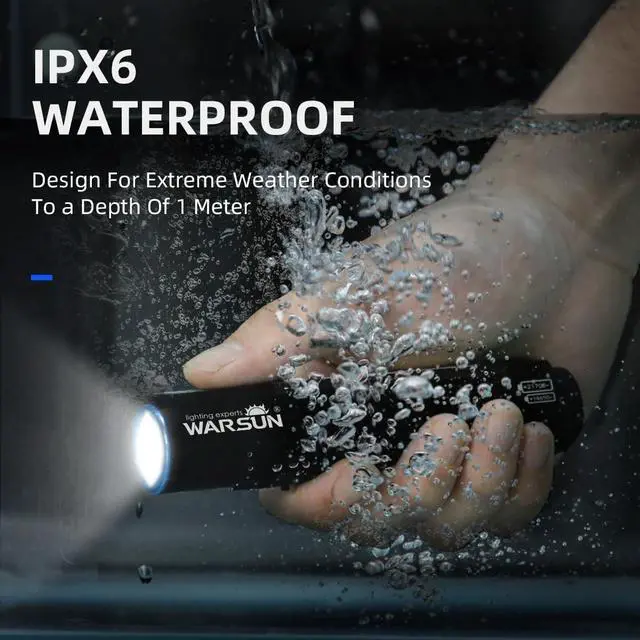 Alt view image 4 of 7 - WARSUN Rechargeable Flashlight High Lumens, Super Bright Flash Light, Powerful Handheld LED Flashlight with 8 Lighting Modes, Portable Waterproof Flashlight for Camping, Home, Emergency