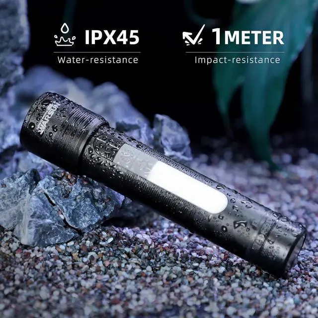Alt view image 3 of 7 - WARSUN LED Flashlight, Magnetic Flashlight Super Bright, Tactical Flashlight with Cob Sidelight,1200LM, 5 Modes, High Powered Zoomable Small Flashlight for Camping, Emergency, Home, Outdoor