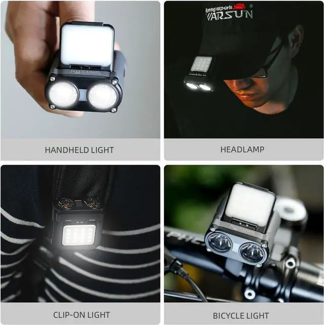 Alt view image 4 of 7 - WARSUN Headlamp Rechargeable, 90° COB LED Head Lamp with Motion Sensor, 5 Modes & IPX5 Water-Resistant LED Head Light for Night Running, Fishing, Cycling, Camping