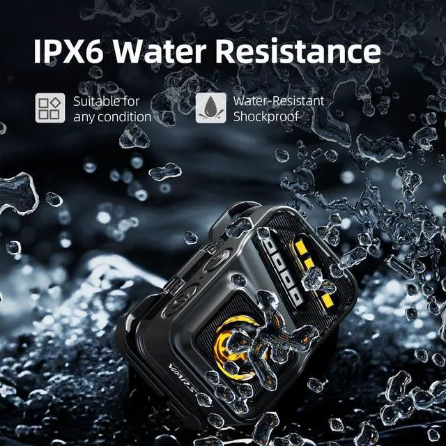 Alt view image 6 of 7 - WARSUN Rechargeable Headlamp, 8 Modes LED Head Lamp with Motion Sensor, IPX66 Water-Resistant LED Head Light with White Red light for Night Running, Fishing, Cycling, Camping