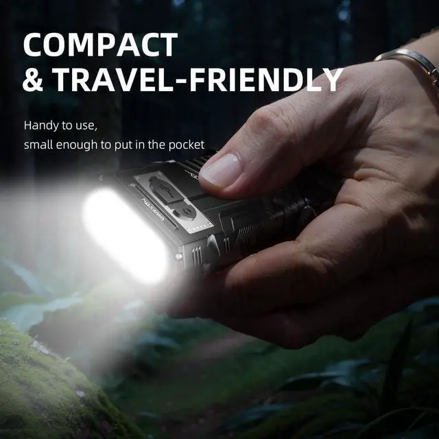 Alt view image 4 of 7 - WARSUN Rechargeable High-Lumen Flashlight: Super Bright, Portable, Waterproof LED with 3 Modes for Camping, Home, and Emergencies