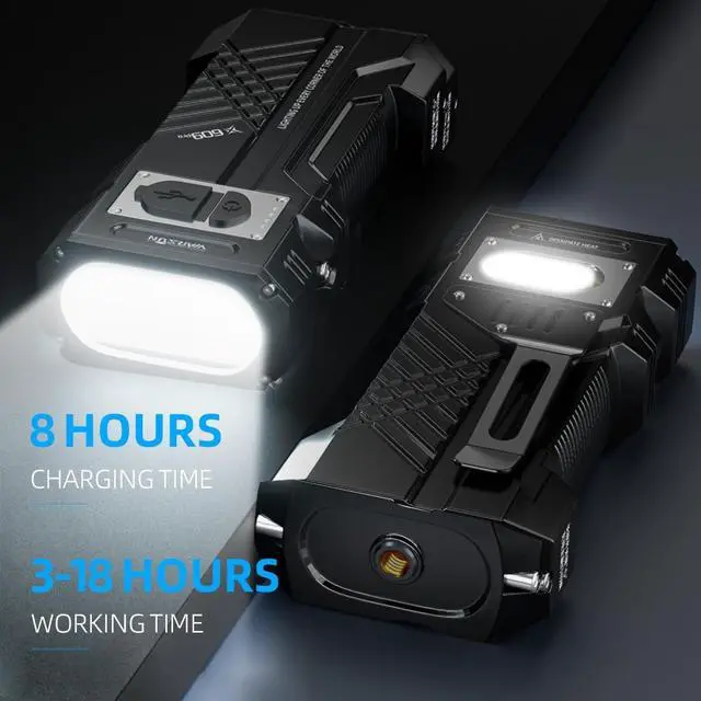 Alt view image 3 of 7 - WARSUN Rechargeable High-Lumen Flashlight: Super Bright, Portable, Waterproof LED with 3 Modes for Camping, Home, and Emergencies