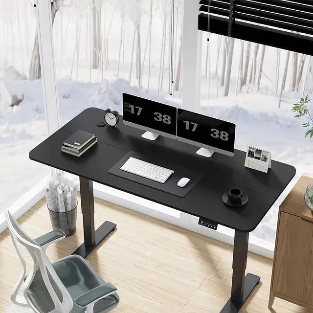 Alt view image 5 of 5 - Toytexx Inc Electric Standing Desk, 140 x 60 cm Steel Adjustable Height Desk, Quick Assembly, Ultra-Quiet Motor - SM22F-05R-1460 - Black