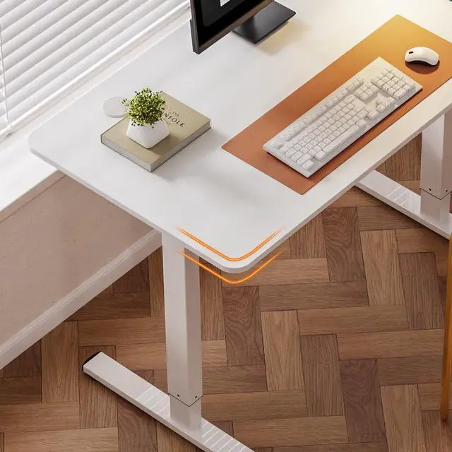 Alt view image 4 of 5 - Toytexx Inc Electric Standing Desk, 120 x 60 cm Steel Adjustable Height Desk, Quick Assembly, Ultra-Quiet Motor - SM22F-05R-1260 - White