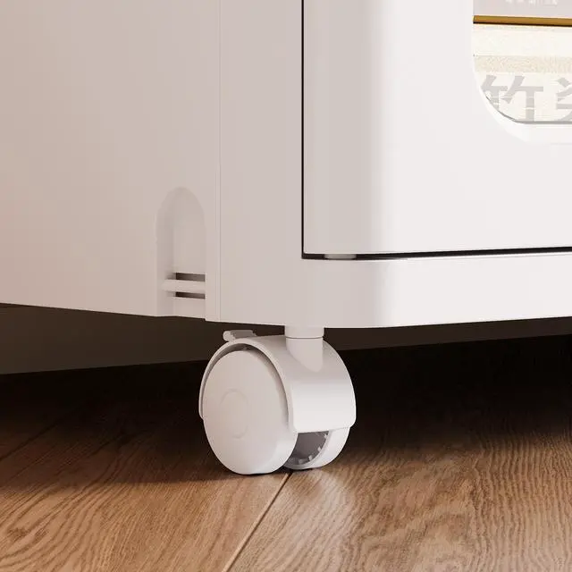 Alt view image 5 of 6 - Toytexx Inc Mobile Storage Cabinet with Transparent Doors, Open Storage Shelves, 360° Rolling Wheels - 8851-2