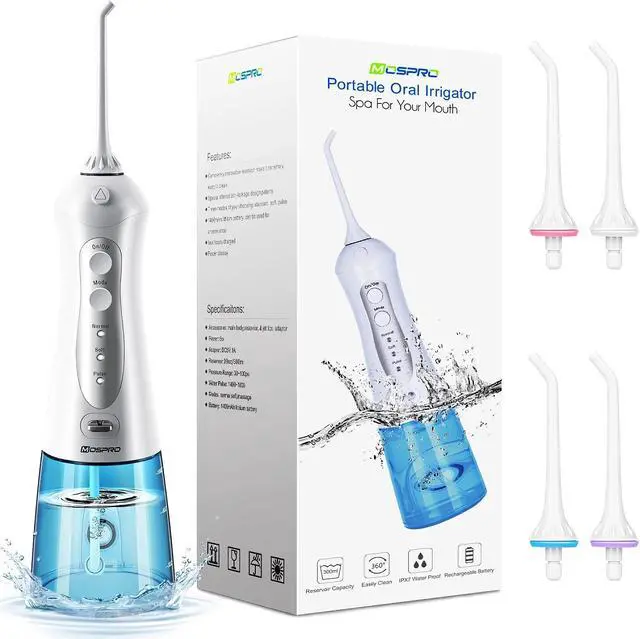 Main image of Toytexx Inc Electric Water Flosser, 4 Jet Tips, 3 Modes, 300ML Tank, USB Rechargeable for Teeth & Gums (Grey-Blue)