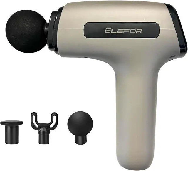 Main image of Intexca Massage Gun  Deep Tissue Massager, 20 Speeds, 4 Heads, Digital Display for Back, Neck & Shoulder Pain Relief White