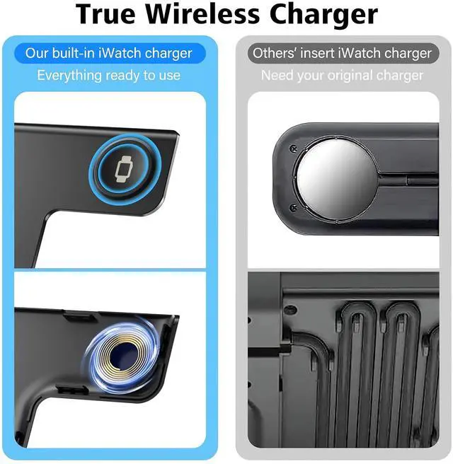 Alt view image 6 of 7 - Toyxtexx Inc 3-in-1 Wireless Charger & Night Light for iPhone, Android, Apple Watch, AirPods