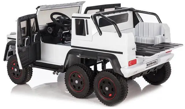 Alt view image 5 of 5 - Toytexx Inc 24V Licensed White Mercedes-AMG G63 6x6 Kids Ride-On Car, 2-Seater, Remote Control, Deluxe Edition