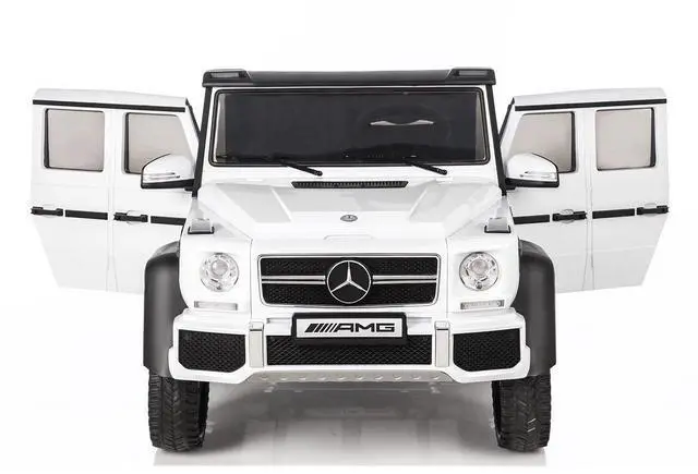 Alt view image 4 of 5 - Toytexx Inc 24V Licensed White Mercedes-AMG G63 6x6 Kids Ride-On Car, 2-Seater, Remote Control, Deluxe Edition