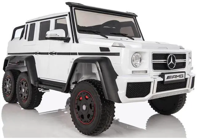 Alt view image 3 of 5 - Toytexx Inc 24V Licensed White Mercedes-AMG G63 6x6 Kids Ride-On Car, 2-Seater, Remote Control, Deluxe Edition
