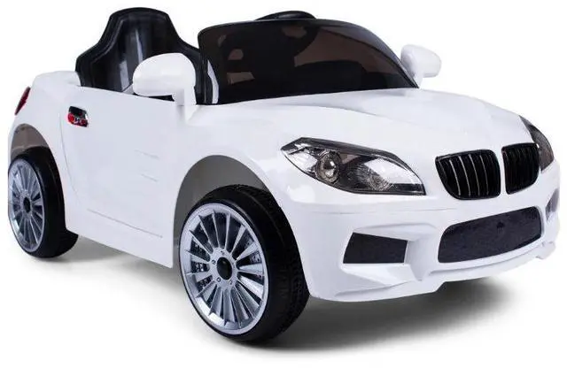 Main image of Toytexx Inc 12V BMW Style Kids Ride-On Car, Remote, LED, MP3, White