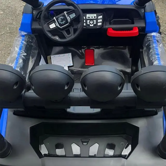 Alt view image 5 of 5 - Toytexx Inc 24V 4x4 UTV NEL-903 Kids Ride-On Car, 2-Seater, Remote, Blue