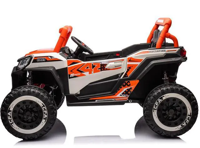 Alt view image 3 of 6 - Toytexx Inc 24V XXL UTV Buggy NEL-913 Kids Ride-On, 2-Seater, Remote, Orange
