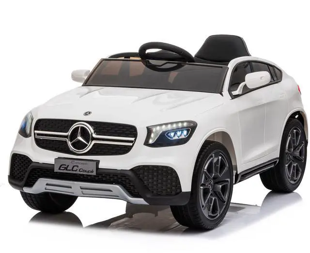 Main image of Toytexx Inc 12V Licensed Mercedes-Benz GLC Kids Ride-On Car, Remote, LED, MP3, White