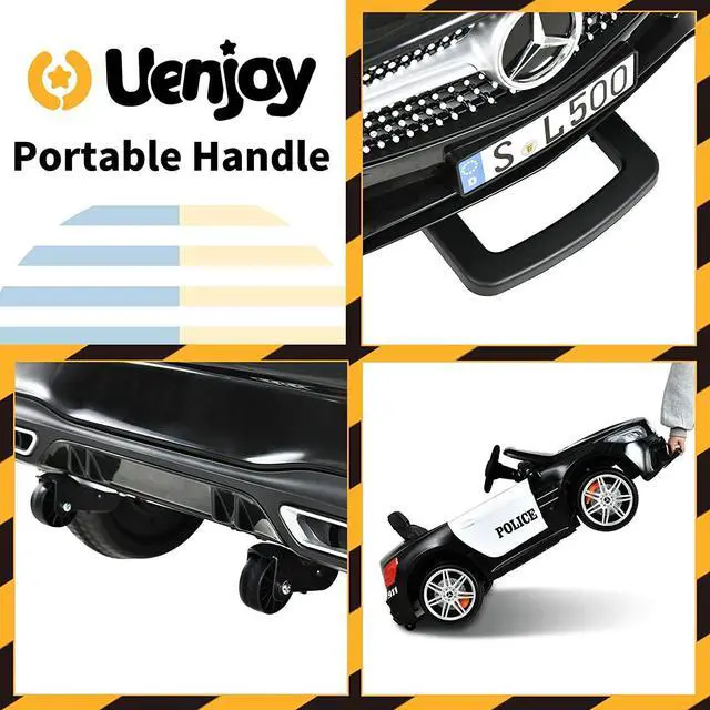 Alt view image 6 of 6 - Toytexx Inc 12V UENJOY Mercedes SL500 Kids Ride-On, Siren Lights, Remote, Bluetooth, Suspension